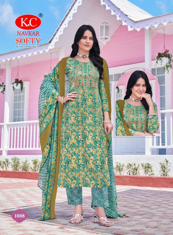 Kc Softy 1 Cotton Printed Kurti Bottom With Dupatta